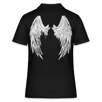 2reborn angelwings angefügel Angel Engel gris - Polo Femme - noir - Dos - Ailine (174cm)