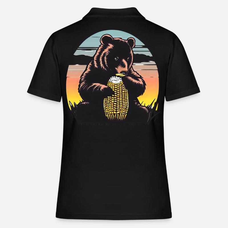 Épi de maïs au coucher du soleil - Polo Femme - noir