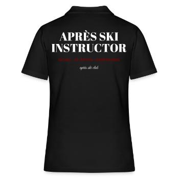 Après Ski Instructor - Frauen Polo Shirt - Schwarz - Hinten - Ailine (174cm)
