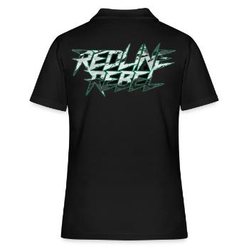 Redline Rebel Saying Design for PS Junkies - Women's Polo Shirt - black - Back - Ailine (174cm)