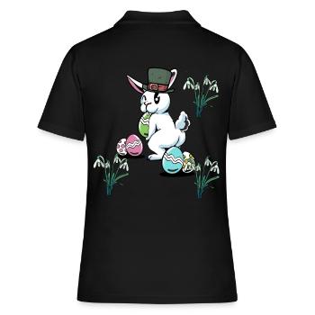 Oeufs de Pâques Fête de Pâques Lapin de Pâques enfant - Polo Femme - noir - Dos - Ailine (174cm)