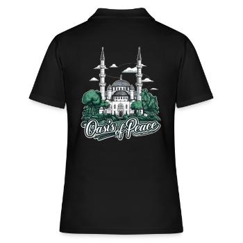 Mosquée majestueuse et culture islamique - Polo Femme - noir - Dos - Ailine (174cm)