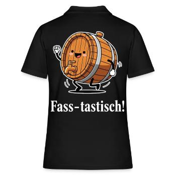 Fass-tastisch ! - Frauen Polo Shirt - Schwarz - Hinten - Ailine (174cm)
