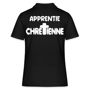 cadeau chrétienne catholique dieu - Polo Femme - noir - Dos - Ailine (174cm)