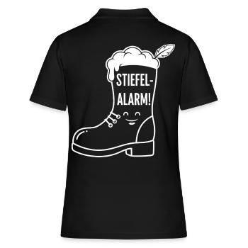 Boots Beer - Women's Polo Shirt - black - Back - Ailine (174cm)