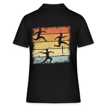 Track and Field - Frauen Polo Shirt - Schwarz - Hinten - Ailine (174cm)