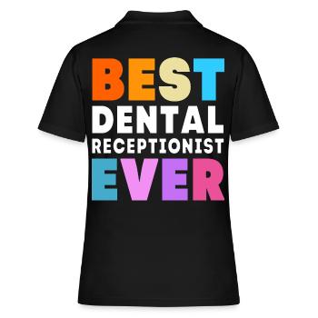 Réceptionniste Dentiste - Polo Femme - noir - Dos - Ailine (174cm)