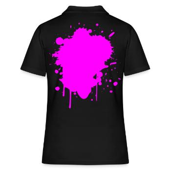 BACKGROUND - Frauen Polo Shirt - Schwarz - Hinten - Ailine (174cm)