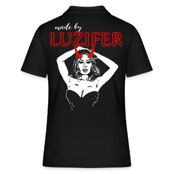 2reborn MADE BY LUZIFER Teufelsweib Devil Hell - Frauen Polo Shirt - Schwarz - Hinten - Ailine (174cm)