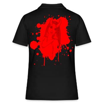 2reborn Hell Beast devil Girl sexy 4 - Frauen Polo Shirt - Schwarz - Hinten - Ailine (174cm)