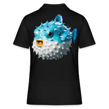 Poisson-globe gonflé - Polo Femme - noir - Dos - Ailine (174cm)
