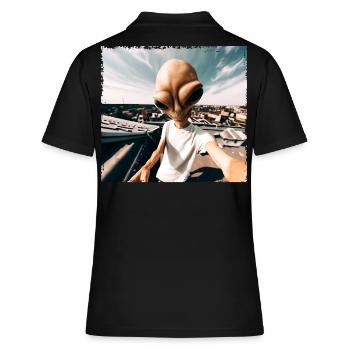 Alien Rooftop Selfie - Polo Femme - noir - Dos - Ailine (174cm)