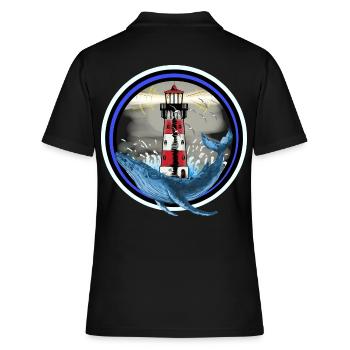 Poisson mammifère marin Baleine Poisson Phare Nautique - Polo Femme - noir - Dos - Ailine (174cm)
