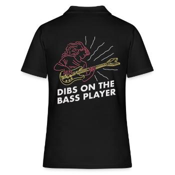 Dibs On The Bass / Bassiste Musicien Guitare Basse - Polo Femme - noir - Dos - Ailine (174cm)