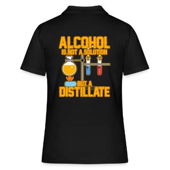 Alcohol - Women's Polo Shirt - black - Back - Ailine (174cm)