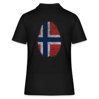 Norwegen - Frauen Polo Shirt - Schwarz - Hinten - Ailine (174cm)