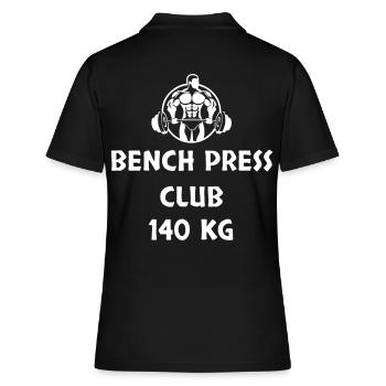 DÉVELOPPÉ COUCHÉ CLUB 140 KG - Polo Femme - noir - Dos - Ailine (174cm)