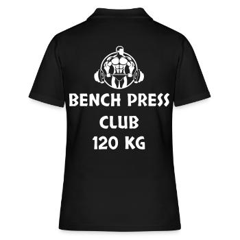DÉVELOPPÉ COUCHÉ CLUB 120 KG - Polo Femme - noir - Dos - Ailine (174cm)