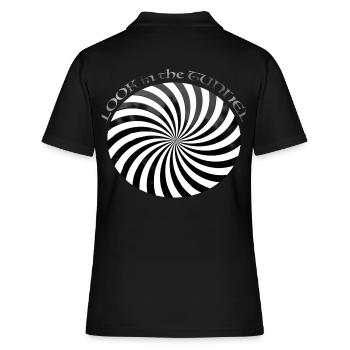 Le tunnel de l'hypnose transforme BESTSELLER en illusion - Polo Femme - noir - Dos - Ailine (174cm)