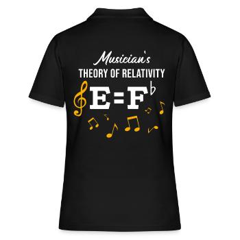 Musik Relativitätstheorie / Musiker Geschenkidee - Frauen Polo Shirt - Schwarz - Hinten - Ailine (174cm)