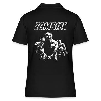 ZOMBIES - Bande dessinée rétro - Cadeau d’Halloween d’horreur - Polo Femme - noir - Dos - Ailine (174cm)