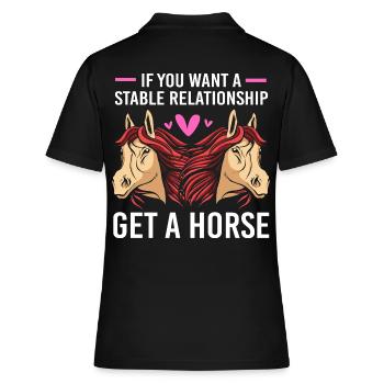 Courses de chevaux - Polo Femme - noir - Dos - Ailine (174cm)