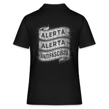 Alerta Alerta Antifascista Antifasciste - Polo Femme - noir - Dos - Ailine (174cm)