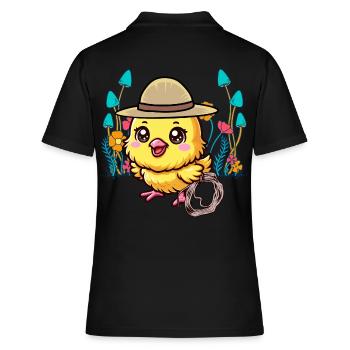 animaux mignons poussin wild west enfants enfant - Polo Femme - noir - Dos - Ailine (174cm)