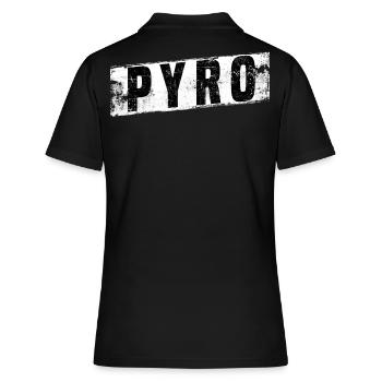 pyro logo - Frauen Polo Shirt - Schwarz - Hinten - Ailine (174cm)