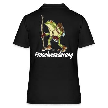 Migration de grenouilles, grenouilles crapaud marchant amphibiens - Polo Femme - noir - Dos - Ailine (174cm)