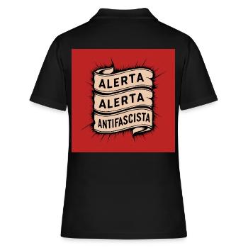 Alerta Antifascist - Women's Polo Shirt - black - Back - Ailine (174cm)