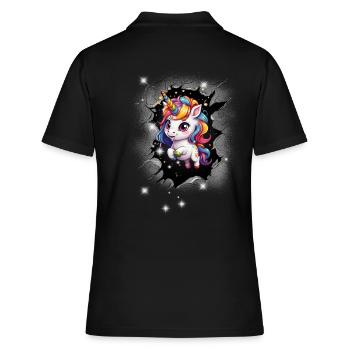 Licorne Licornes Créatures mythiques Animaux mythiques Enfant Bébé - Polo Femme - noir - Dos - Ailine (174cm)