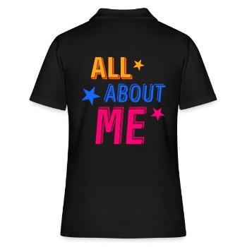 All About Me - Women's Polo Shirt - black - Back - Ailine (174cm)