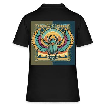 KHEPRI Dieu du Soleil Levant - Polo Femme - noir - Dos - Ailine (174cm)