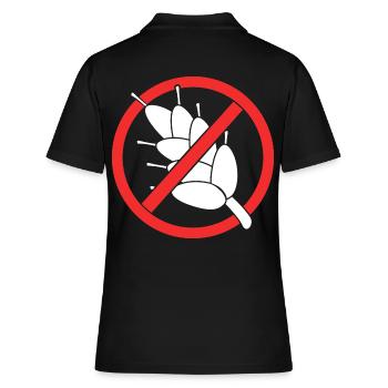 Celiac Disease Gluten Free - Women's Polo Shirt - black - Back - Ailine (174cm)