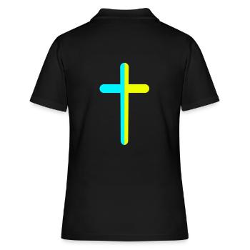 Croix Crucifix Croix Croix Ukraine - Polo Femme - noir - Dos - Ailine (174cm)