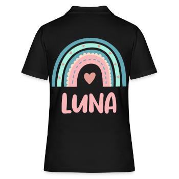 Luna Nom Rainbow Baby - Polo Femme - noir - Dos - Ailine (174cm)