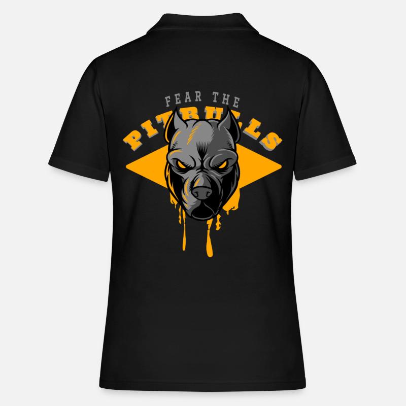 Pitbull head pit bulls - Women's Polo Shirt - black