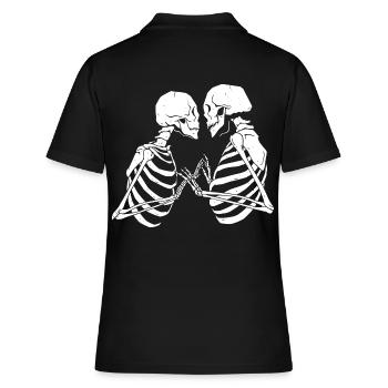 Skeleton Love Valentine’s Day Relationship Forever Death - Polo Femme - noir - Dos - Ailine (174cm)