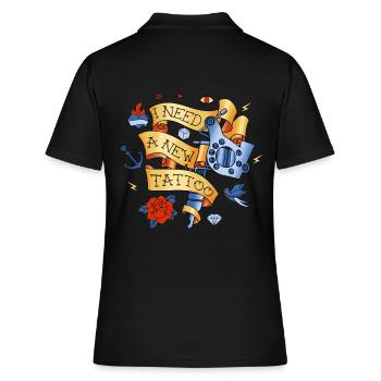 Tatouage Tattowierer - Polo Femme - noir - Dos - Ailine (174cm)