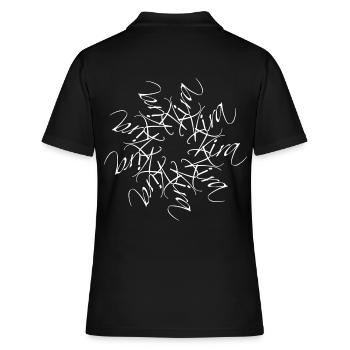 Kira Nom Nom Mandala - Polo Femme - noir - Dos - Ailine (174cm)