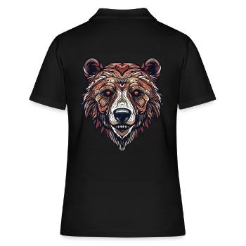 Grizzly Bear Face - Compagnon révolutionnaire - Polo Femme - noir - Dos - Ailine (174cm)