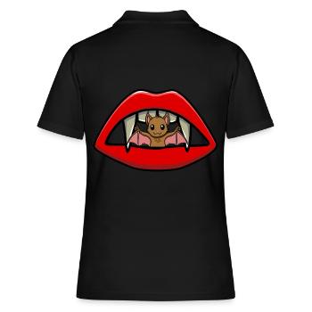 Vampir Karpaten Blutsauger Fledermaus Kind - Frauen Polo Shirt - Schwarz - Hinten - Ailine (174cm)