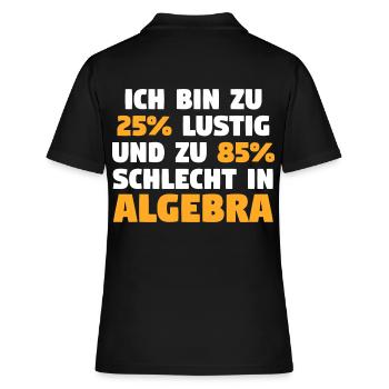 Mathematik Mathe Rechnen Algebra - Frauen Polo Shirt - Schwarz - Hinten - Ailine (174cm)