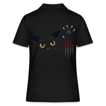 Chat noir - Polo Femme - noir - Dos - Ailine (174cm)