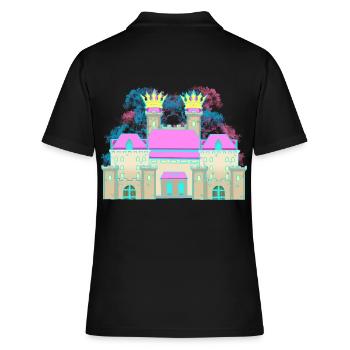 Château Château Couronne Forteresse Chevalier Roi - Polo Femme - noir - Dos - Ailine (174cm)