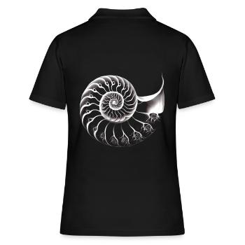 Nautilus / Nombre d’or minimaliste - Polo Femme - noir - Dos - Ailine (174cm)