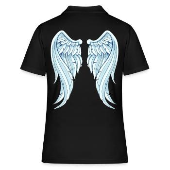 Angelwings drôle idée cadeau Ailes d’ange - Polo Femme - noir - Dos - Ailine (174cm)