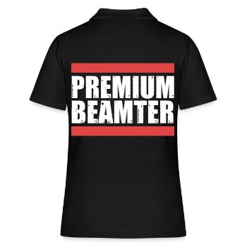 Verbeamtung Beamter Beamten - Frauen Polo Shirt - Schwarz - Hinten - Ailine (174cm)