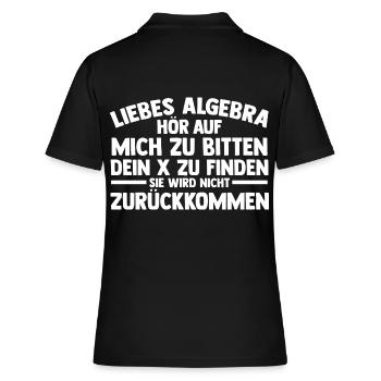 Mathematik Mathe Rechnen Algebra - Frauen Polo Shirt - Schwarz - Hinten - Ailine (174cm)